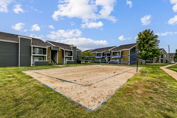 Sand volleyball court